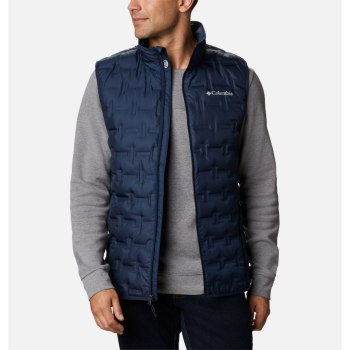 Columbia Delta Ridge Down, Chaleco Azul Marino Para Hombre | 180624-WSN